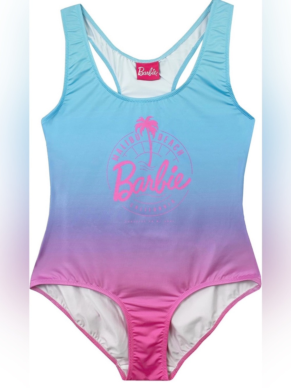 💖BARBIE💖 Malibu Beach Womens Swimsuit | Pink One Piece Swimsuit for Women